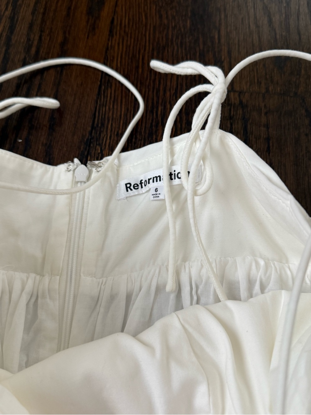 Reformation Catarina Dress Ivory - Size 6